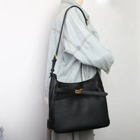 2026 Belt Buckle Tote Bags For Women Cowhide Luxury Designer Hot Hobo Bags INS Fashion Street Rectangular Ring Padlock Handbags
