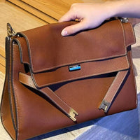New Winter Luxury Brand Women Handbags Genuine Leather Shoulder Bags Women Retro Suede Leather Gold Buckle Square Bags Woman