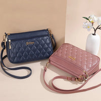 Embroidery Messenger Bags Women Leather Handbags Bags for Women Sac a Main Ladies hair ball Hand Bag