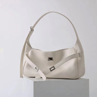 2026 Belt Buckle Tote Bags For Women Cowhide Luxury Designer Hot Hobo Bags INS Fashion Street Rectangular Ring Padlock Handbags