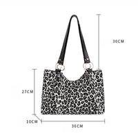 New Fashion Tote Bags Shopping and Travel Canvas Bags Women Popular Handbags Large Capacity Leopard Shoulder Bags