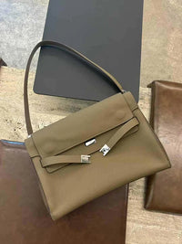 New Winter Luxury Brand Women Handbags Genuine Leather Shoulder Bags Women Retro Suede Leather Gold Buckle Square Bags Woman