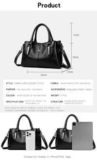 High Quality Cow Leather Ladies Handbags Fashion Luxury Female Messenger Tote Bags Women Genuine Leather Shoulder Crossbody Sac