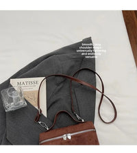 Retro Autumn Winter Matte Crossbody Bag Suede Textured Shoulder Bag Pure Color Box Design Evening Bags Women Handle Bag