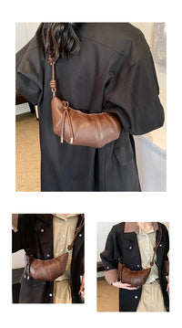 Designer Luxury Dumpling Bags Women 2025 New High Quality Fashion Underarm Bags Vintage Casual Shoulder Crossbody Bags Women