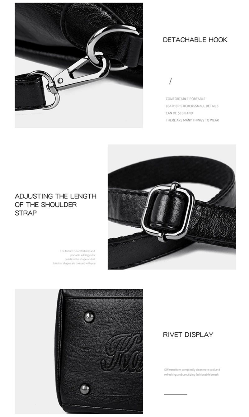 High Quality Cow Leather Ladies Handbags Fashion Luxury Female Messenger Tote Bags Women Genuine Leather Shoulder Crossbody Sac