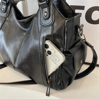 Winter Female Handbag Large Capacity Shoulder Bags Big Tote Bag Ladies Soft Leather Hobos Messenger Bags Women Shopper Bag Sac