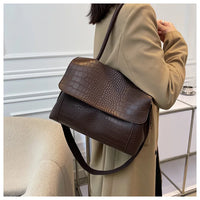 PU Leather Tote Bags Women Fashion Simple Bolsos Vintage Ladies Large Handbags Luxury Streetwear Shoulder Bag Niche Office Lady