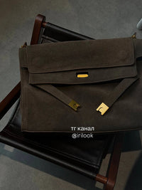 New Winter Luxury Brand Women Handbags Genuine Leather Shoulder Bags Women Retro Suede Leather Gold Buckle Square Bags Woman