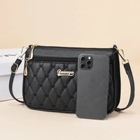 Embroidery Messenger Bags Women Leather Handbags Bags for Women Sac a Main Ladies hair ball Hand Bag