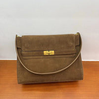 New Winter Luxury Brand Women Handbags Genuine Leather Shoulder Bags Women Retro Suede Leather Gold Buckle Square Bags Woman